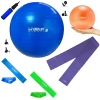 Kit Pilates e Treino Funcional Bola Sua 65cm + 2 Mini Bands + Faixa Elstica + Overball 25cm