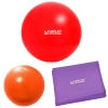Bola 45cm Vermelha + Overball 25 Cm + Faixa Elstica Mdia