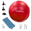 Kit Bola Sua 45 Cm Pilates Yoga Treino Funcional Academia + Faixa Elstica Tenso Forte Azul