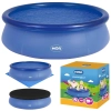 Kit Piscina Redonda Inflavel Mor 4600l com Capa e Forro