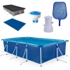 Piscina 5000 Litros Estrutural Premium + Filtro 220v Mor + Peneira + Flutuador + Capa e Forro