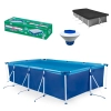Kit Piscina 6200 Litros Premium Mor Estrutural + Capa e Flutuador para Limpeza