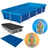 Kit Piscina 3000 Lts Mor + Capa e Forro + 2 Bolas Infláveis Azul e Laranja