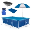 Piscina Mor 6200 L + Bomba Filtrante 110v + Capa + Forro + Guarda Sol 1,50 M