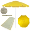 Kit Guarda-sol 1,60 M Amarelo em Bagum + Esteira de Palha 1,80 M Praia Parque