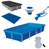 Kit Piscina 3000 Lts Estrutural Mor + Aspirador + Capa e Forro + Flutuador + Bomba Filtrante 220v