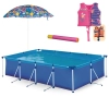 Kit Piscina Premium 6200 Lts de Arma��o + Colete P/M Infantil + Lan�a �gua + Guarda Sol 1,30m