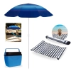 Kit Caixa T�rmica Cooler 26 L Piscina + Esteira Praia Preta 1,80 M + Guarda Sol Fps 70 1,50 M