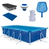 Kit Piscina 7600 Litros Premium + Forro + Capa + Filtro 220v 2.200 L/H Mor + Peneira + Flutuador