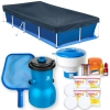 Kit Piscina 3000 L + Capa+ Forro Filtro 110v Bel + Peneira + Avaliador Ph/Cloro Clorador + Cloro