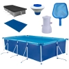 Kit Piscina 6200 Litros Premium + Filtro 220v Mor + Peneira + Flutuador + Forro + Capa