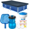 Kit Piscina 2500 L + Capa e Forro + Filtro 110v 3028 L/H Bel + Flutuador + Peneira + Cloro