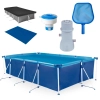 Kit Piscina 5000 Litros Premium + Capa + Forro + Bomba 220v 3600 L/H Mor + Peneira + Clorador