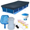 Kit Piscina 3000 L + Capa + Forro + Filtro 220v 2.200 L/H + Cloro + Peneira + Flutuador