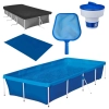 Kit Piscina 3000 Litros Estrutura em A�o Mor + Capa e Forro + Peneira + Clorador Flutuador
