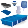 Kit Piscina 3000 Litros Arma��o em A�o + Capa + Forro + Filtro 110v + Peneira + Flutuador