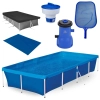 Kit Piscina 3000 Litros Estrutural Mor + Capa e Forro + Bomba Filtrante 110v + Peneira + Clorador