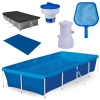 Kit Piscina 3000 Lts em A�o Mor + Capa e Forro + Filtro 110v + Peneira + Clorador Flutuante