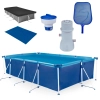 Kit Piscina 5000 Lts Premium + Capa, Forro + Bomba 220v 3600 L/H Mor + Peneira + Flutuador