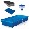 Kit Piscina 3000 Litros Estrutural em Ao Mor Vero + Capa e Forro + Clorador Flutuante