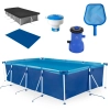 Kit Piscina 6200 Lts + Forro e Capa + Filtro 110v 3028 L//H Bel + Peneira Kala + Flutuador