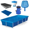 Kit Piscina 3000 Litros Mor em A�o + Filtro 110v + Clorador + Peneira + Capa e Forro de Prote��o