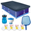 Kit Piscina 3700 Lts + Capa, Forro + Filtro 110v + Peneira + Pastilha de Cloro + Flutuador