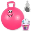 Kit Bola Pula Pula 60 Cm Rosa com Ala + Baldinho de Praia com 8 Peas em Cores Sortidas