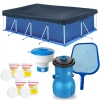 Piscina 5000 L + Capa, Forro + Filtro 110v 2006 L/H Bel + Clorador + Peneira + Pastilha de Cloro