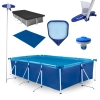 Kit Piscina 5000 L + Capa, Forro + Aspirador + Peneira + Haste 1,40 M + Mini Flutuador