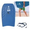 Kit Oculos de Nata��o Prote��o Uv/ Antiemba�ante Azul + Prancha Bodyboard G 87 X 47 Cm