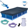 Kit Piscina 3000l + Aspirador Venturi + Flutuador + Filtro 110v + 2 Espaguetes + Capa e Forro