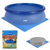 Kit Piscina Redonda Inflavel Mor 2400 Litros 2,40 M Dimetro + Forro para Proteo 2,50m X 2,50m
