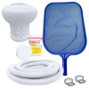 Kit Peneira + Mangueira de 32mm 2m + Clorador Flutuante Grande + Pastilha de Cloro Genco