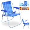 Cadeira de Praia Infantil Bel Dobravel em Aluminio Azul