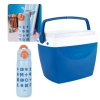 Kit Garrafa Trmica Azul 480ml Inox Ala e Canudo Kids + Caixa Trmica 6 Litros Pequena Azul