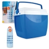 Kit Garrafa Trmica 480ml Azul Inox Ala e Canudo + Caixa Trmica 18 Litros Azul