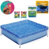 Kit Piscina Infantil 400 Litros Estrutural Mor + Capa, Forro + Boia de Brao e Bola Princesas Disney