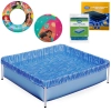Kit Piscina Infantil 400 Litros Estrutural Mor + Capa, Forro + Boia e Bola Princesa Disney