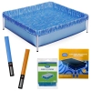 Kit Piscina Infantil 400 Litros Estrutural Mor + Capa e Forro + 2 Macarro Espaguete Espada