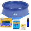 Kit Piscina Infantil 1000 Litros Redonda Inflavel Mor + Capa e Forro para Prote��o + Mini Bomba