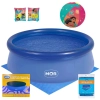 Kit Piscina Infantil 1000lts Mor Redonda Inflavel + Capa e Forro + Bola e Boia de Bra�o Princesas Disney
