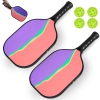 Kit 2 Raquetes para Pickleball Art Bel Esporte em Fibra de Vidro com Bordas de Prote��o + 4 Bolinhas