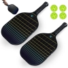 Kit 2 Raquetes para Pickleball Dimensions Bel Esporte em Fibra de Vidro com Bordas de Proteo + 4 Bolinhas