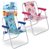 Kit 2 Cadeiras de Praia Infantil Rosa e Azul da Patrulha Canina em Aluminio Dobravel Bel