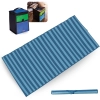 Kit Esteira de Praia 1,80 M Listras Azul + Bolsa Termica 5 Lts Compacta e Portatil Passeio Parque