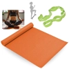 Kit Colchonete Tapete Yoga Pilates em Eva Laranja 1,73m+ Elasticband Faixa El�stica Multin�vel M�dio