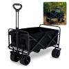 Carrinho de Carga Dobrvel para Camping, Praia, Pesca Multiuso Cargo Preto Suporta Ate 60 Kg