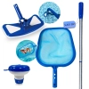 Kit Limpeza de Piscina com Peneira + Aspirador Asa Delta + Haste 1,60 M Desmontável + Mini Flutuador Kit Limpeza de Piscina com Peneira + Aspirador Asa Delta + Haste 1,60 M Desmontável + Mini Flutuador