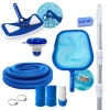 Kit Limpeza de Piscina Peneira + Mangueira 4 M 38 Mm + Haste 1,65 M + Aspirador + Mini Flutuador